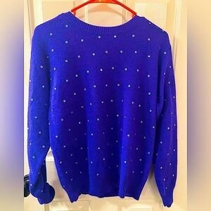 Vintage angora/lambs wool long sleeve sweater medium